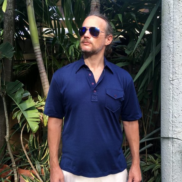 Vtg Super Hipster Polo Cotton + Polyester in L - Picture 2 of 9